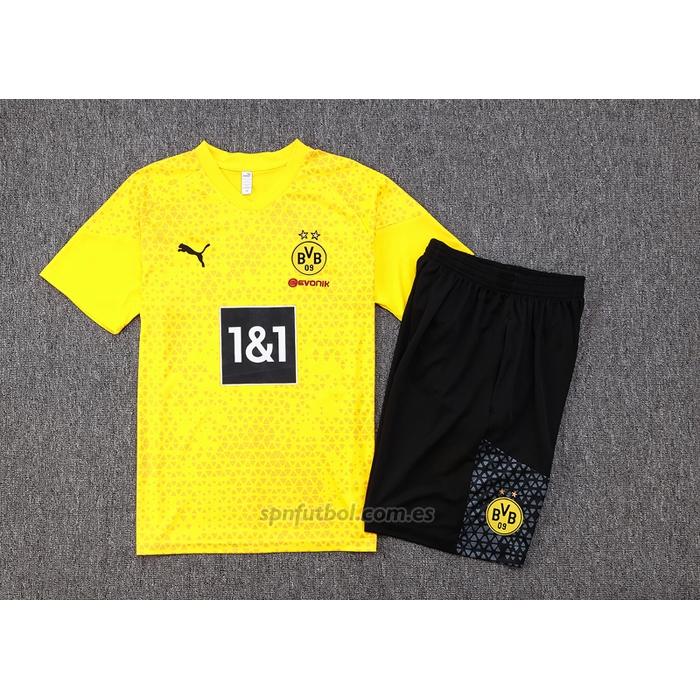 Chandal del Borussia Dortmund Manga Corta 2023-2024 Amarillo - Pantalon Corto